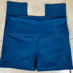 Teal Capris Athletic Bottoms